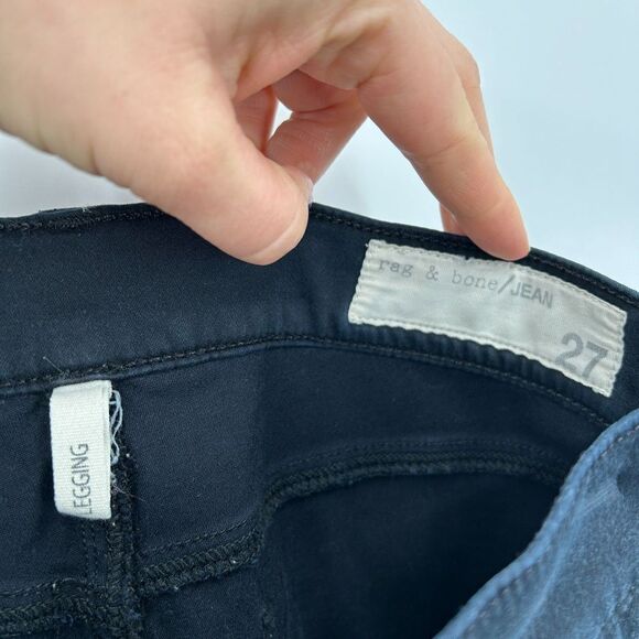 RAG & BONE Women's Navy Blue Legging Soft Modal Blend Skinny Pants Size 27 - Picture 7 of 8